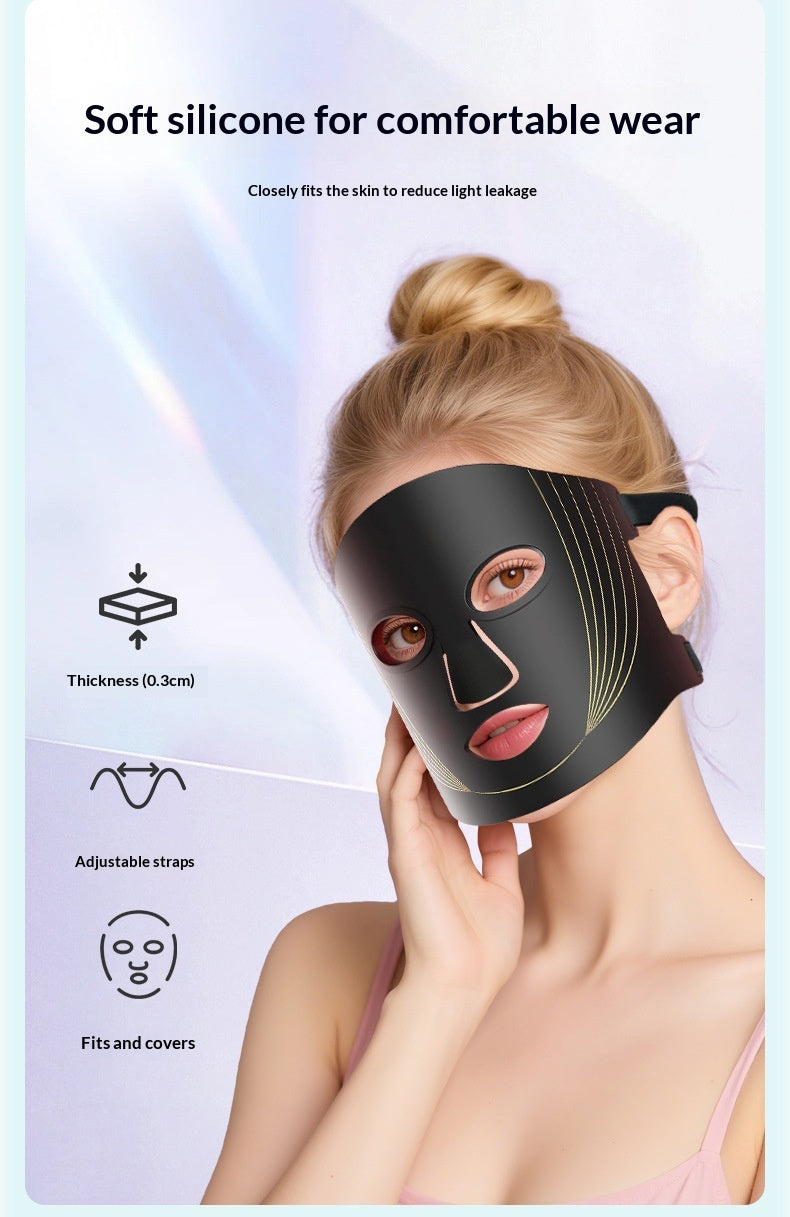 Soft silicone LED mask comfortable wear