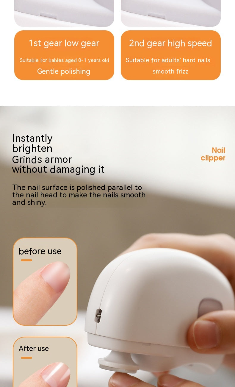 LYVA Electric Nail Clipper in use