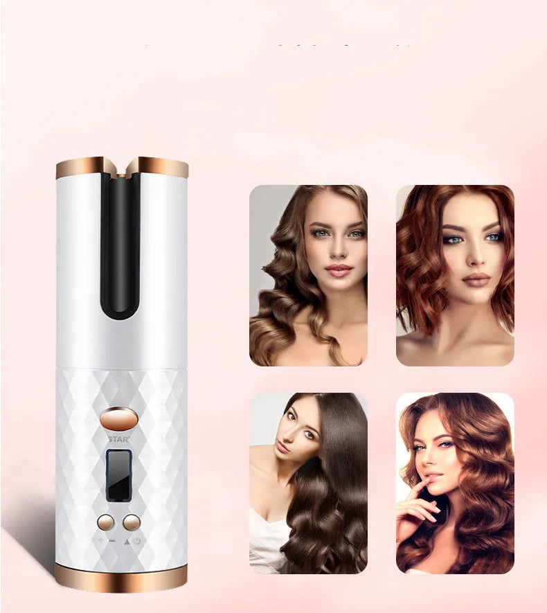 LYVA Automatic Hair Curler LCD display