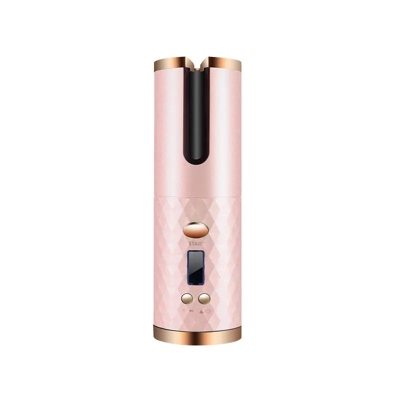 LYVA Automatic Hair Curler in use