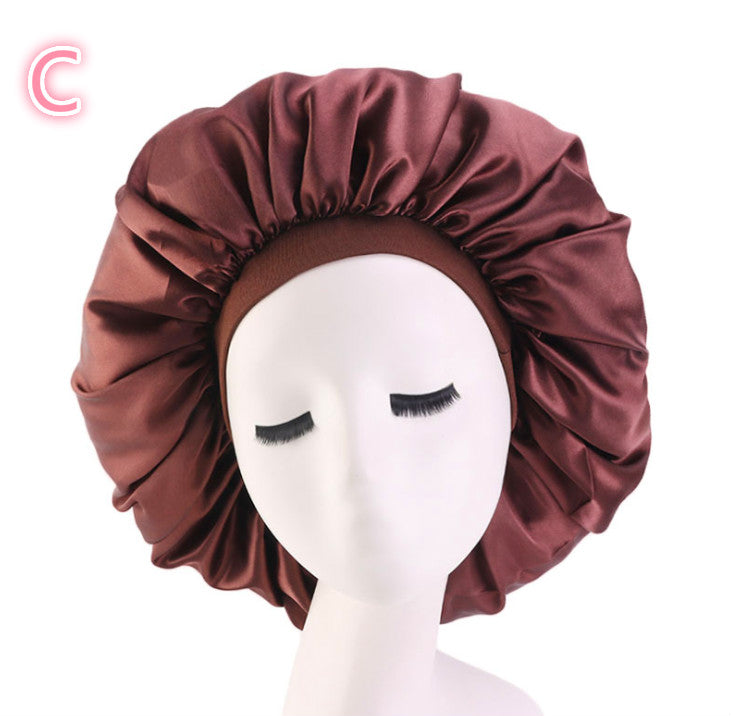 Satin bonnet, brown