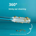Sticky ear cleaner swab tip lifting earwax, 360 degree contact