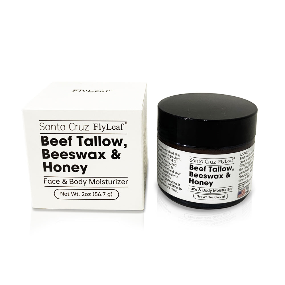 LYVA Beef Tallow Face Cream product benefits infographic