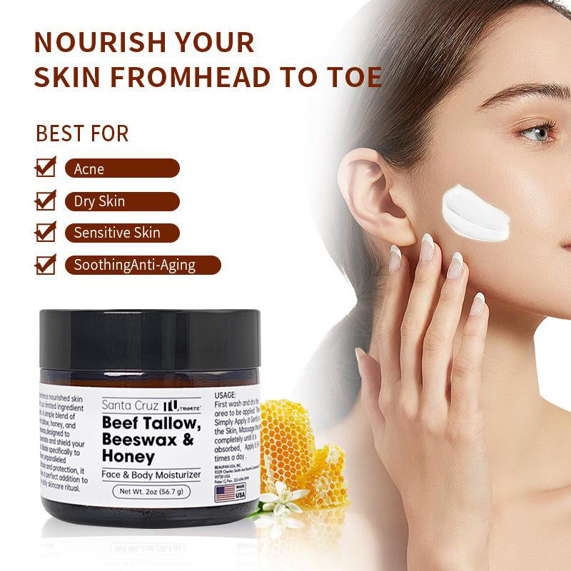 LYVA Grass-Fed Beef Tallow Face Cream - US vs Them comparison, clean natural ingredients