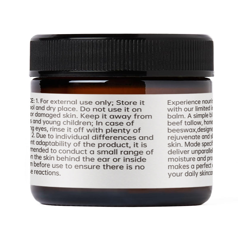 LYVA Beef Tallow Face Cream ingredients label detail