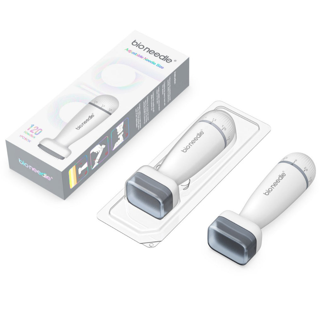 LYVA Microneedle Derma Stamp in use
