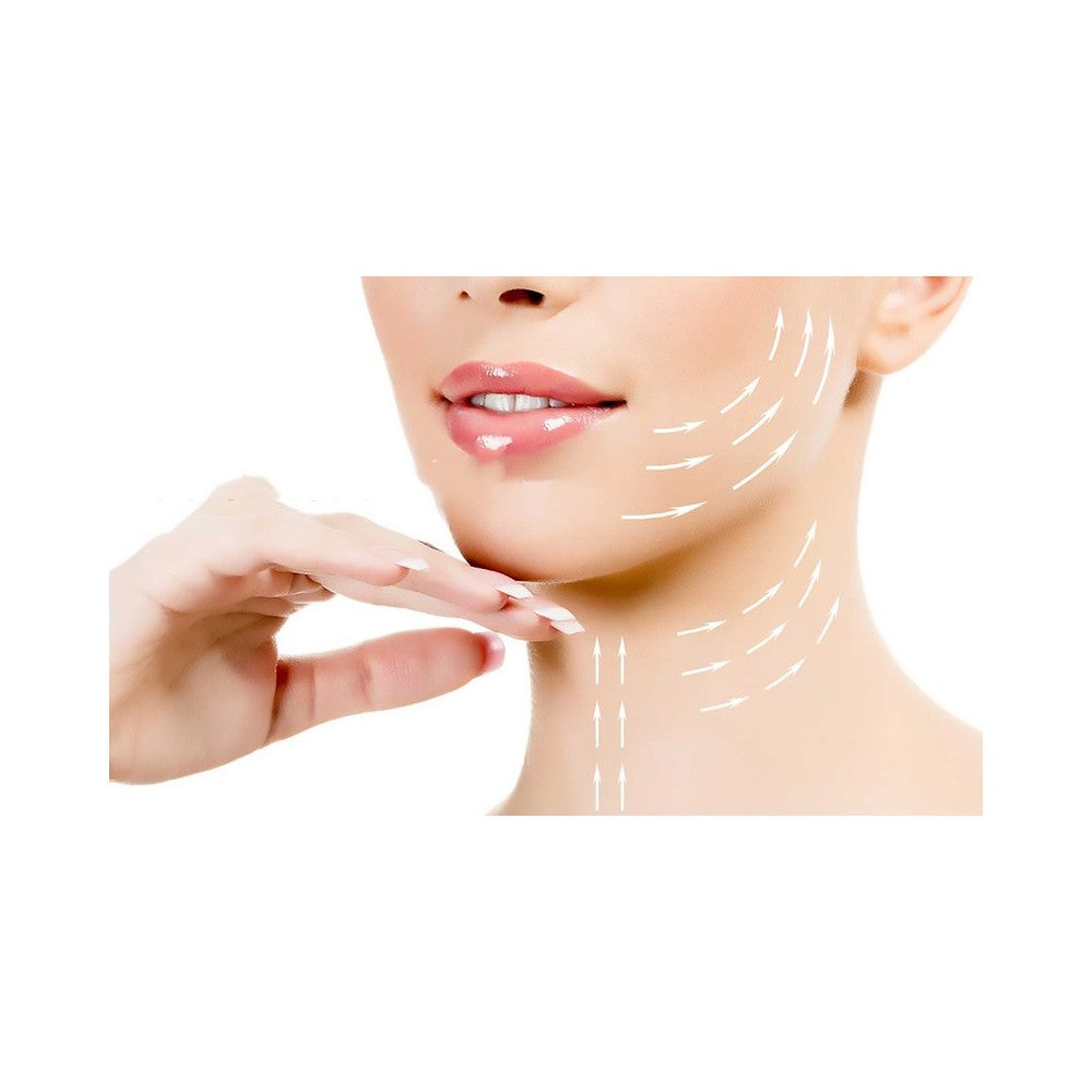 A lifted jaw and neck line