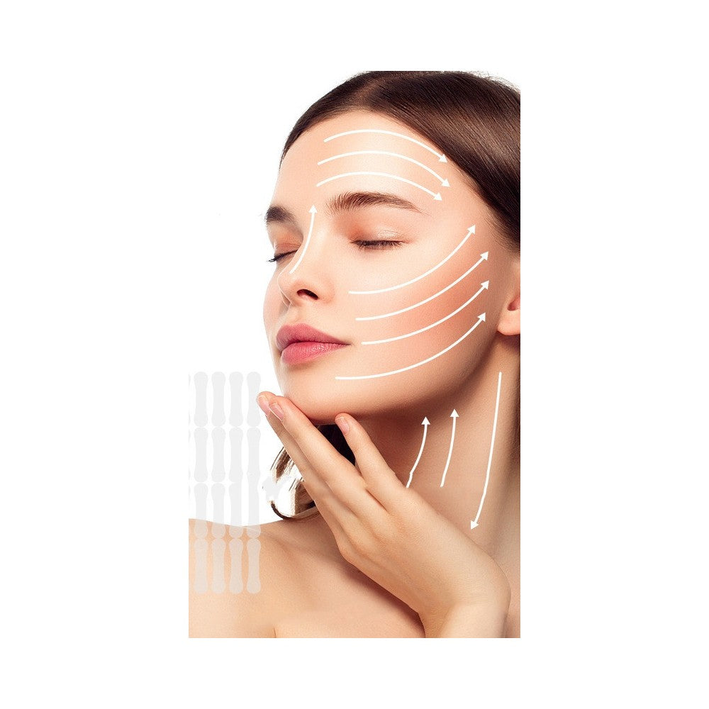 Where the face-lift strips lift: brow, cheek and jaw