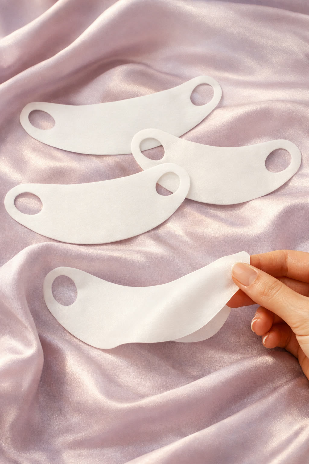 LYVA V-Line masks on lilac silk